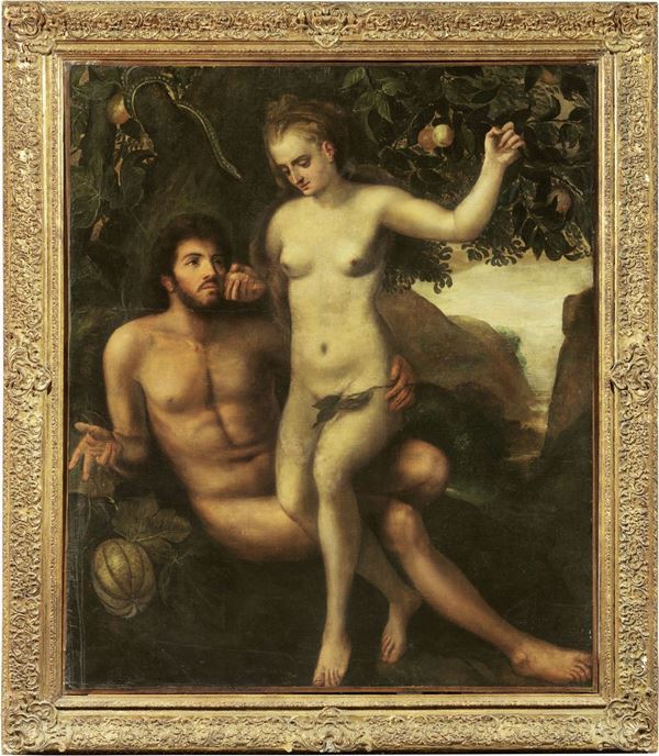 Scuola veneta del XVII secolo - Adamo ed Eva