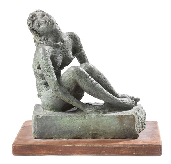 Bruno Innocenti : Nudino femminile assiso  (1950-60 ca.)  - Scultura in bronzo - Auction XIX and XX Century Paintings and Sculptures - II - Casa d'aste Farsettiarte