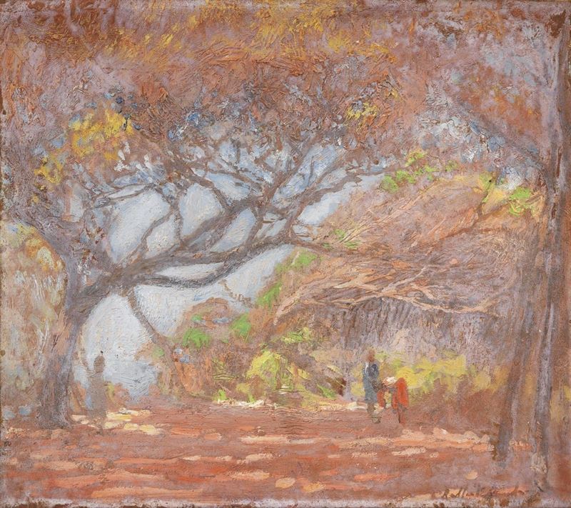 Raffaello Gambogi - Paesaggio con Figure