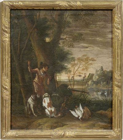 «scena di Caccia» e «viandante a Cavallo»