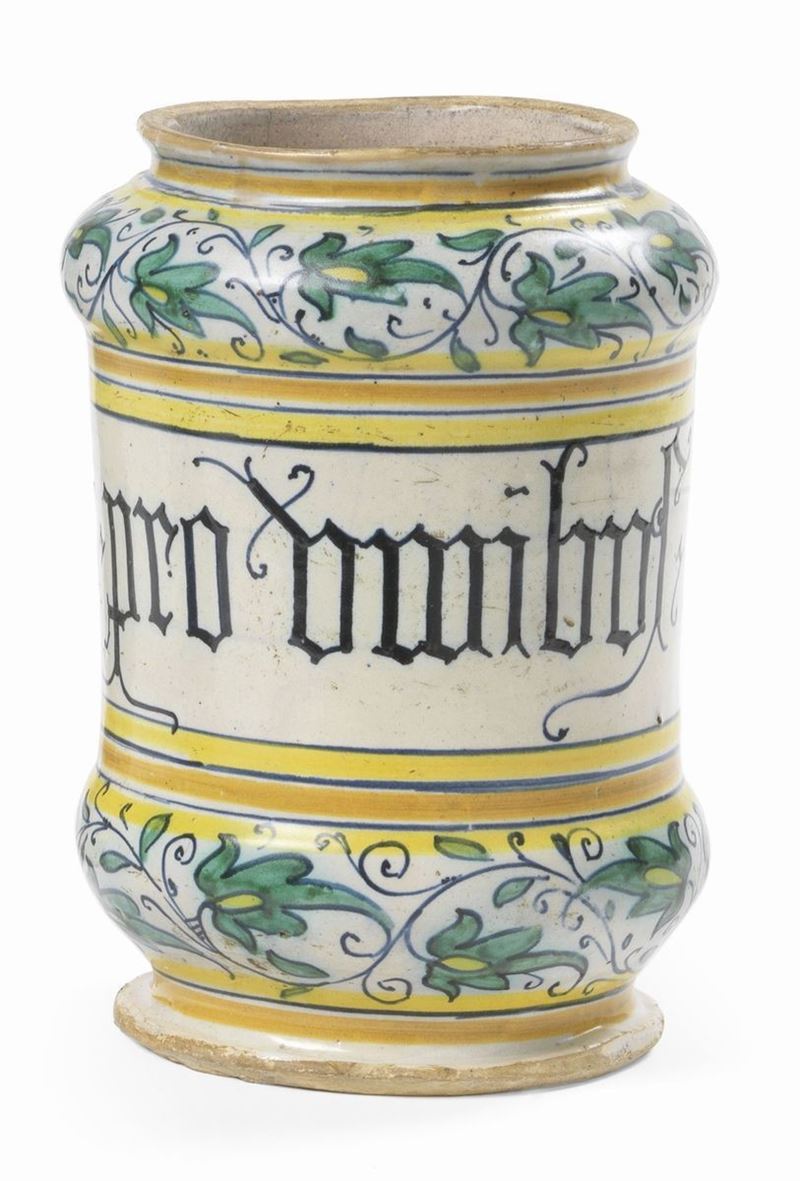 Albarello in Maiolica Policroma