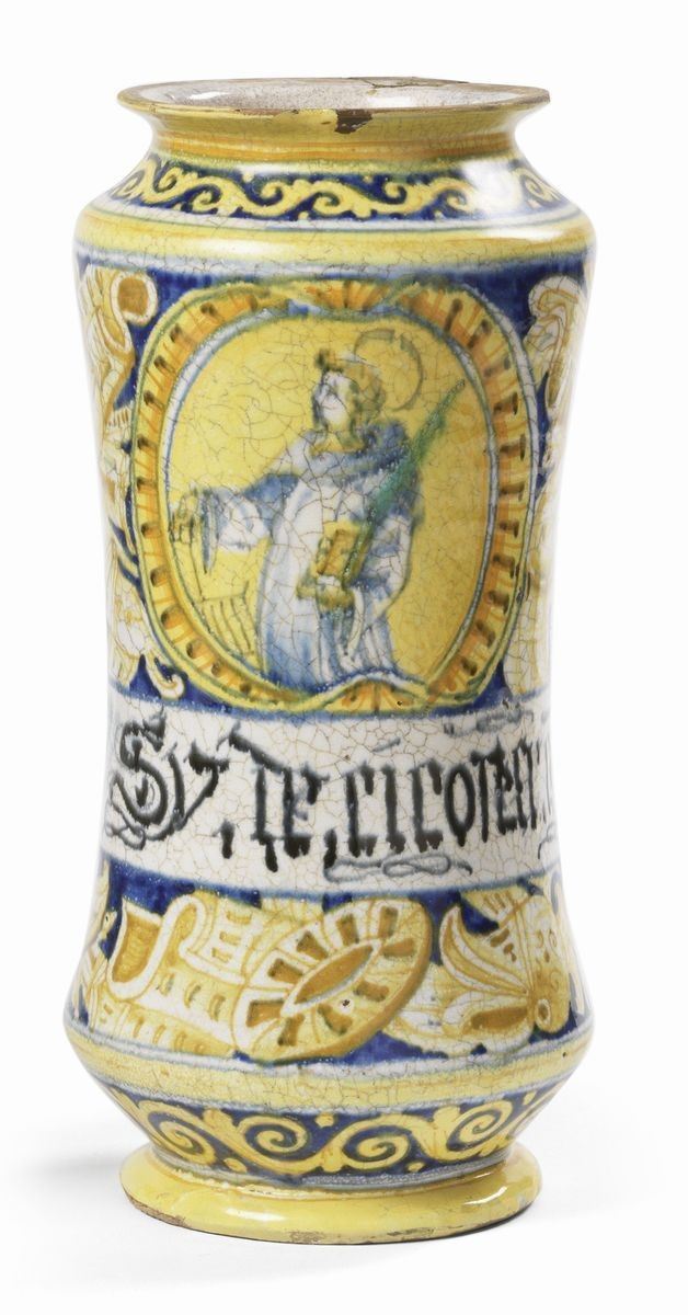 Albarello in Maiolica Policroma