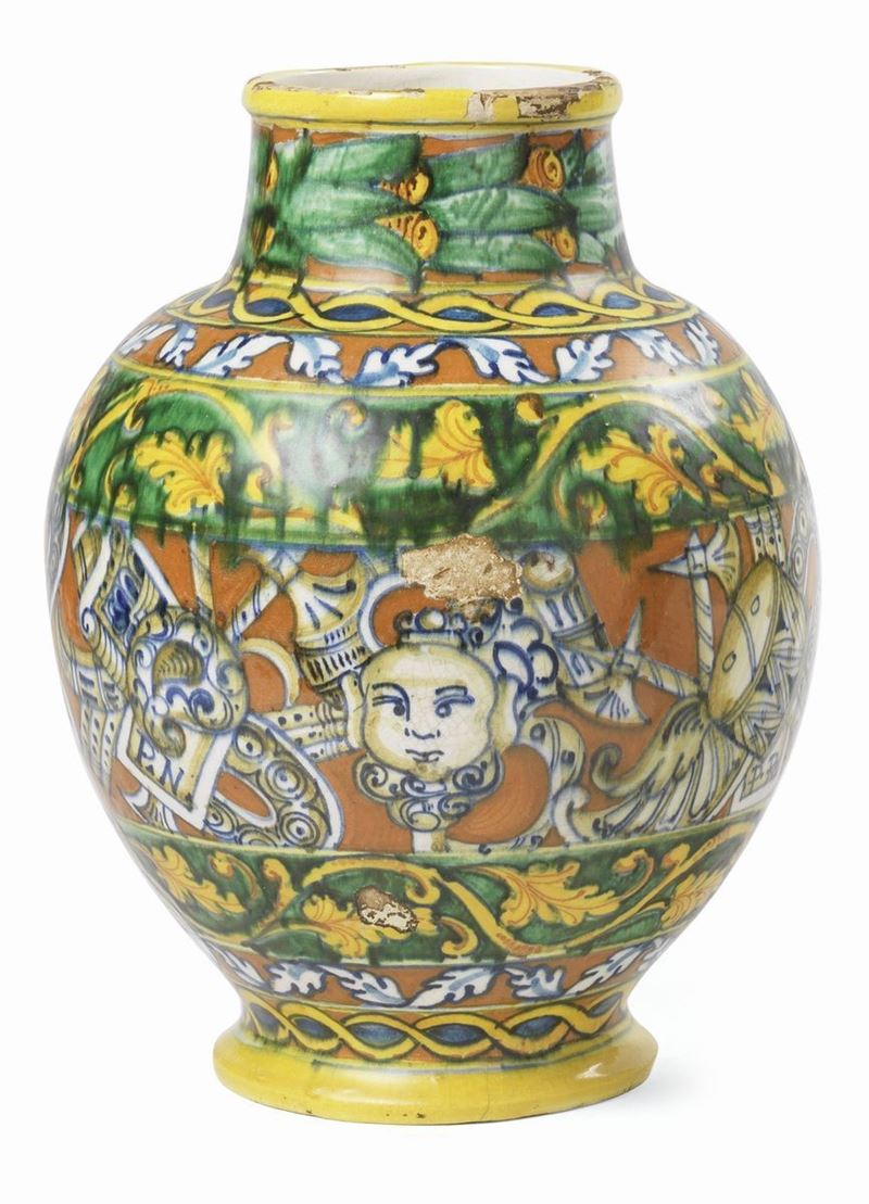 Boccia in Maiolica Policroma