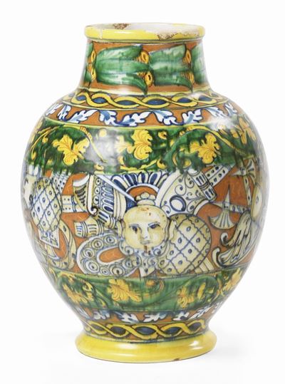 Boccia in Maiolica Policroma