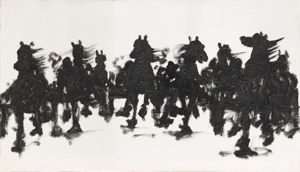Madeleine : Cavalli  (1969)  - Acrilico su tela - Auction Parade III - Twentieth Century and Contemporary Art, Prints and Multiples - Casa d'aste Farsettiarte