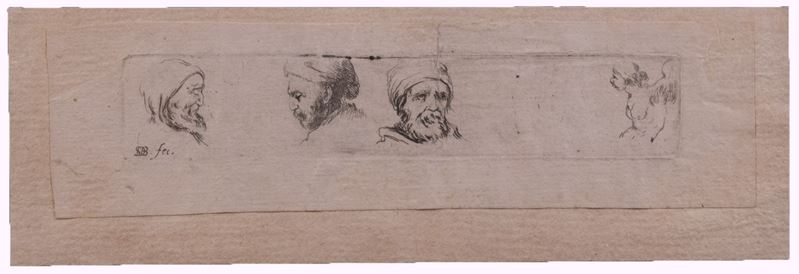 Stefano della Bella - Studio di Teste