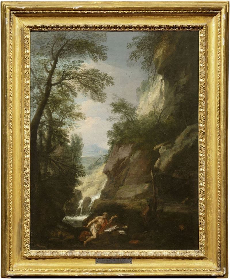 Marco Ricci (cerchia Di) - Paesaggio con San Girolamo
