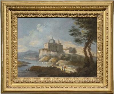 Paesaggio Fluviale con Basilica