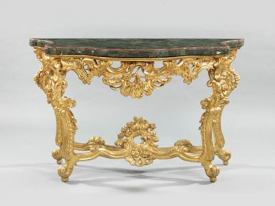Consolle in Legno Intagliato e Dorato