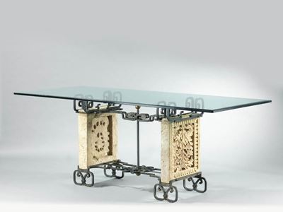 Tavolo con Piano in Cristallo