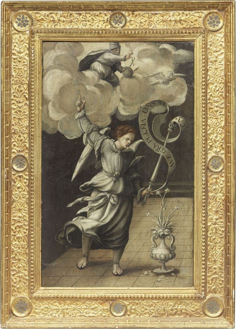Scuola Fiamminga Fine XVI Secolo - Angelo Annunciante