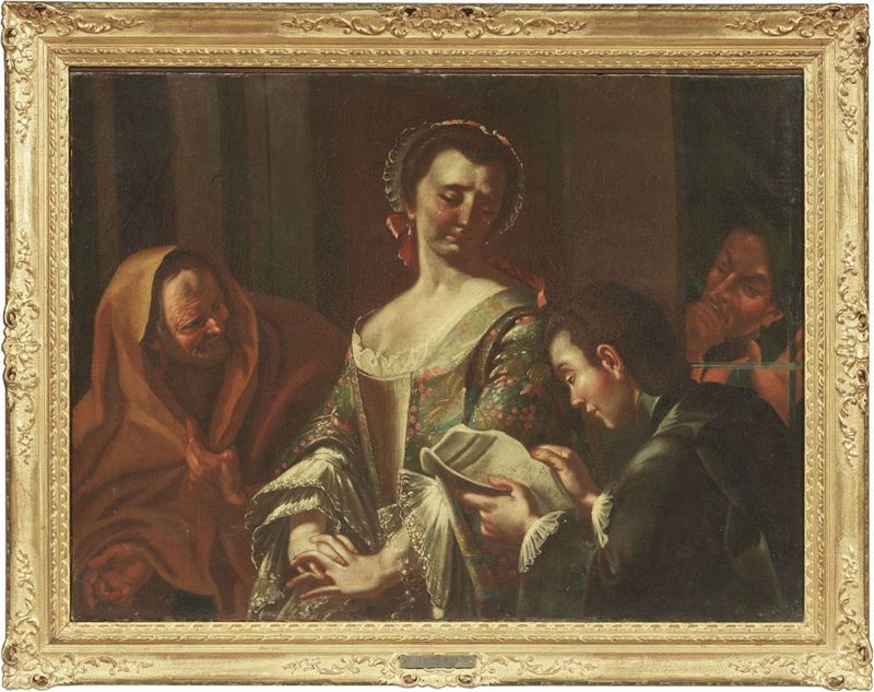 Giuseppe Bonito (attr. A) - Scena di Genere, «la Lettera»