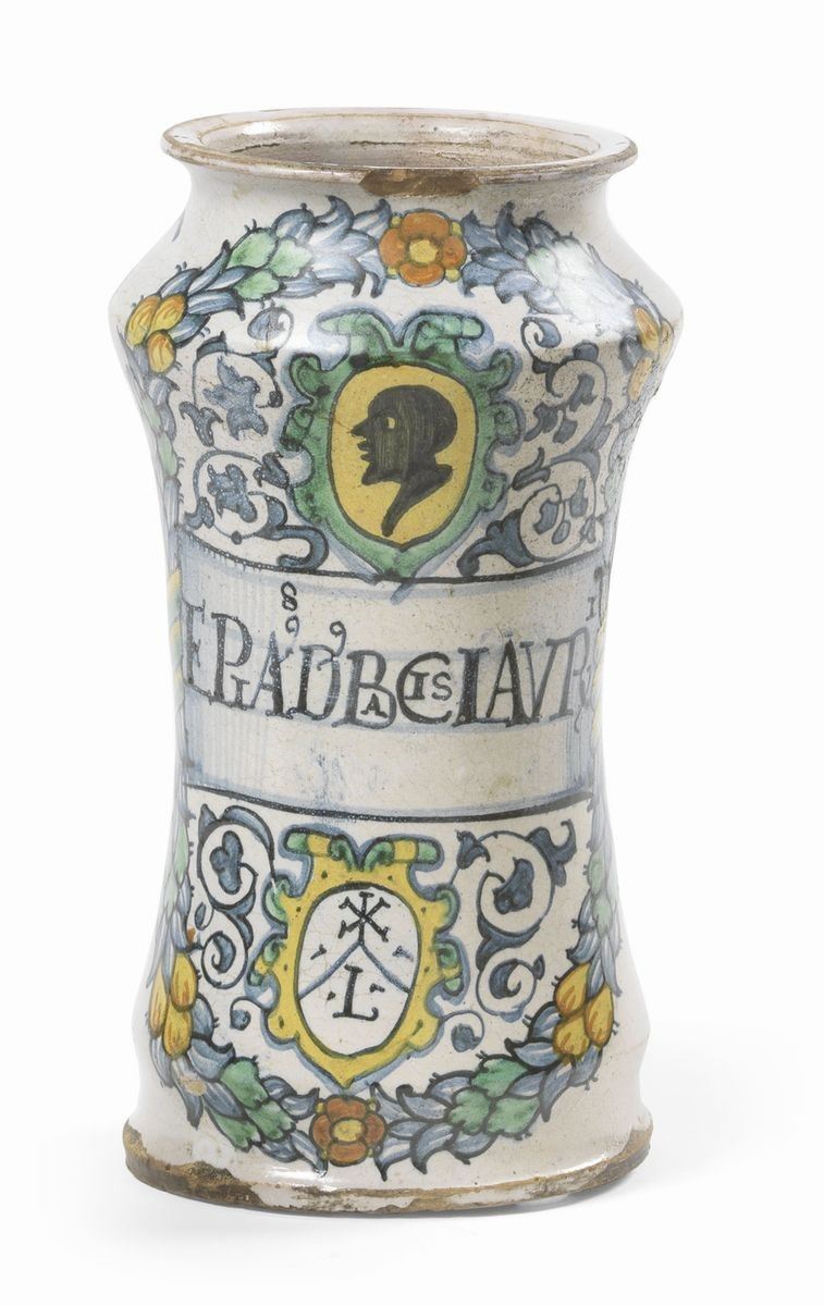 Albarello da Farmacia in Maiolica Policroma