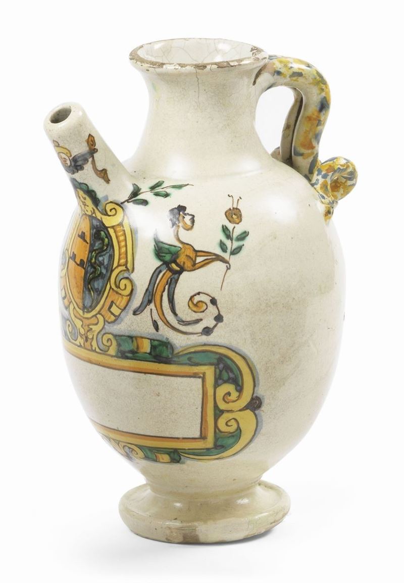 Brocca in Maiolica Policroma