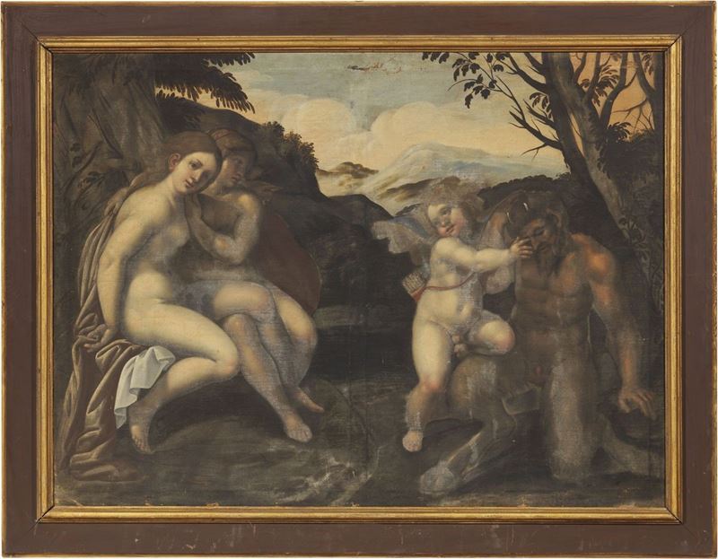 Scuola Veneto-emiliana del XVII Secolo - Pan e le Ninfe