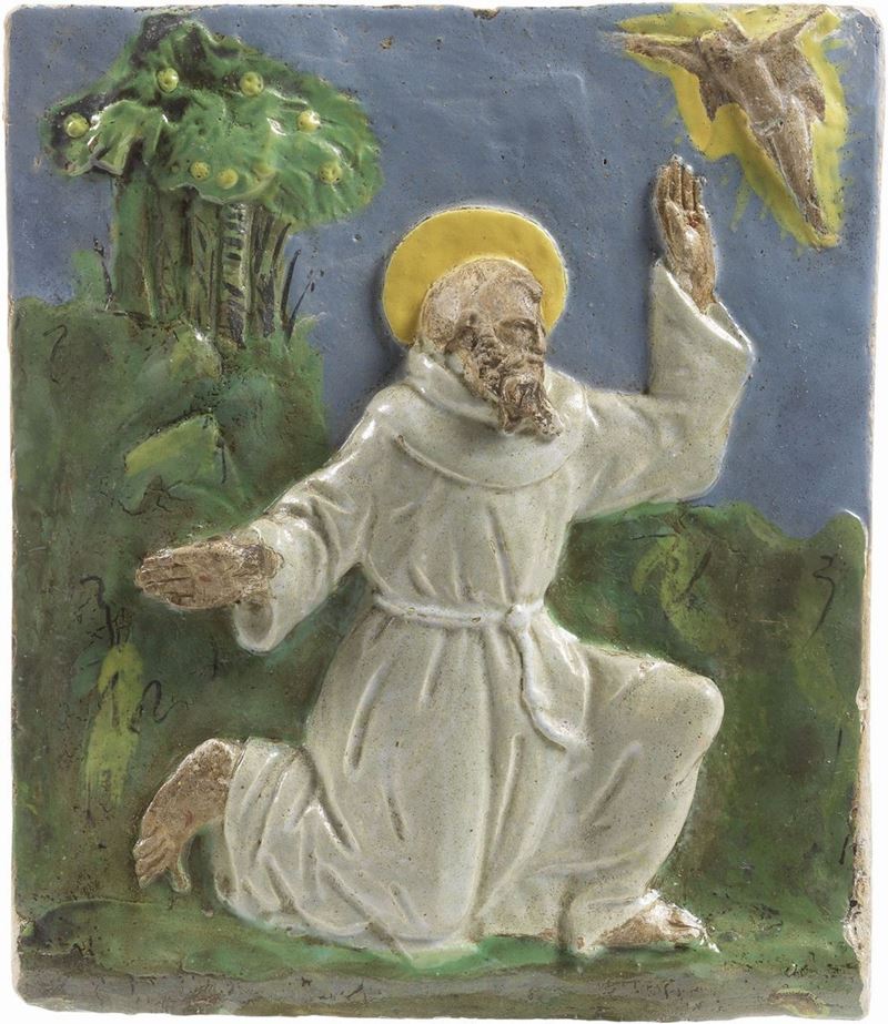 Scuola Fiorentina Fine XVI Secolo - San Francesco che Riceve le Stigmate