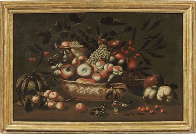 Natura Morta con Frutta e Uccellini