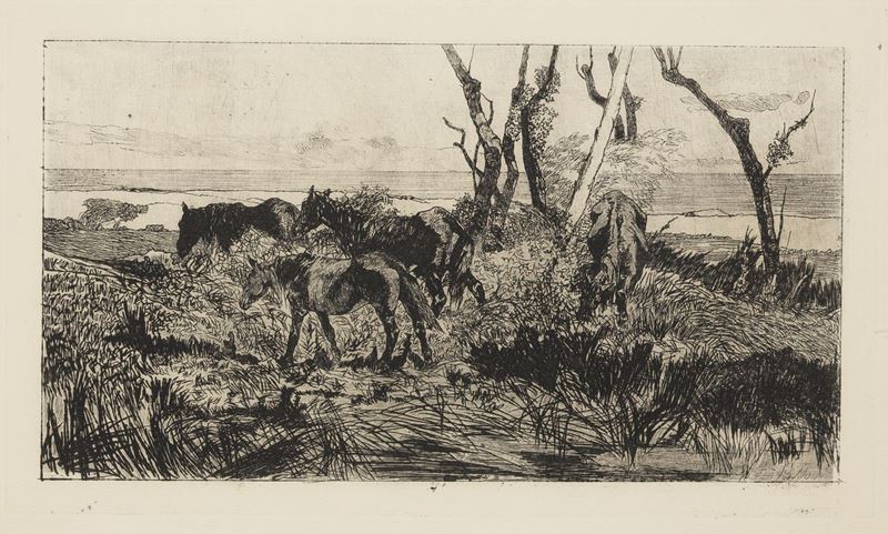 Giovanni Fattori - Pascolo di Cavalli