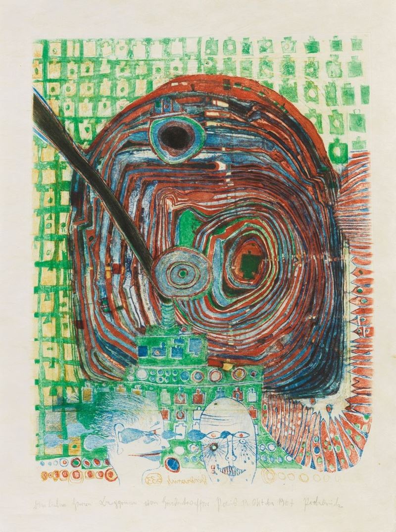 Friedrich Stowasser Hundertwasser - Senza Titolo