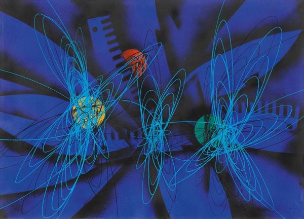 Roberto Crippa : Spirale  (1952)  - Olio su tela - Auction Modern and Contemporary Art - I - Casa d'aste Farsettiarte
