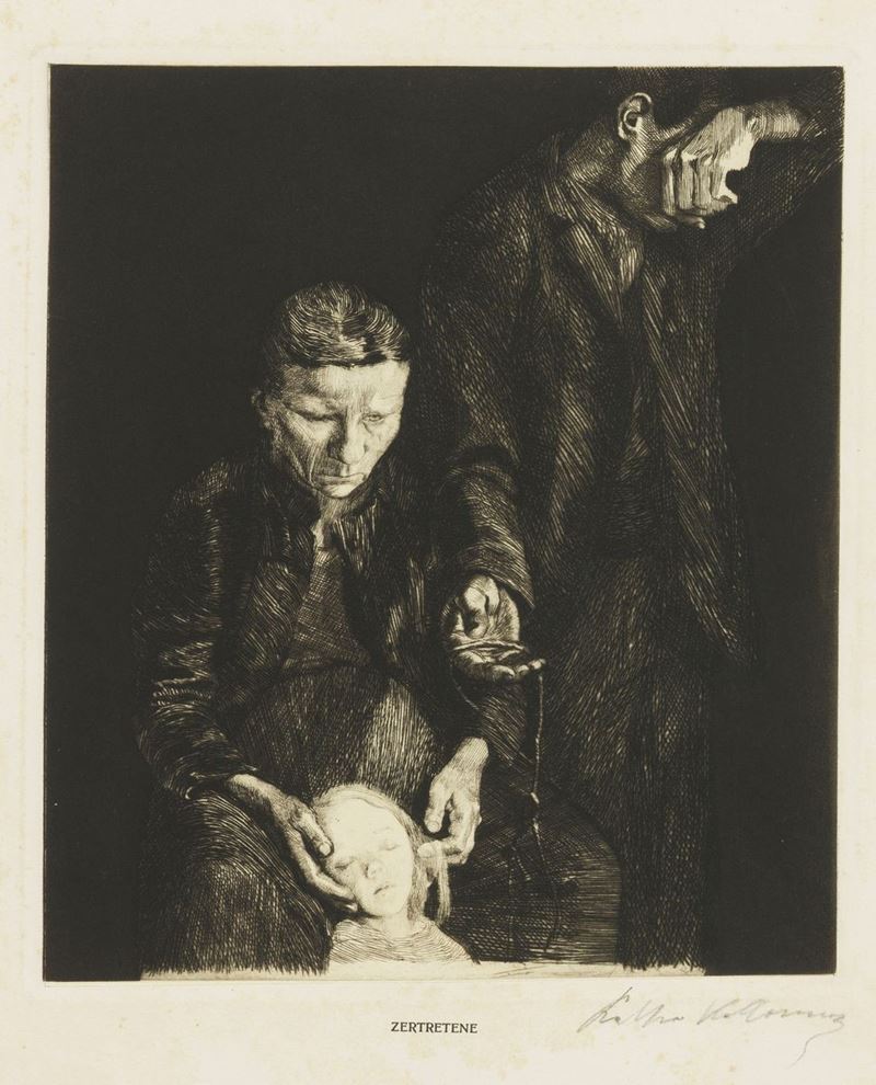 Käthe Kollwitz - Zertretene - Arme Familie