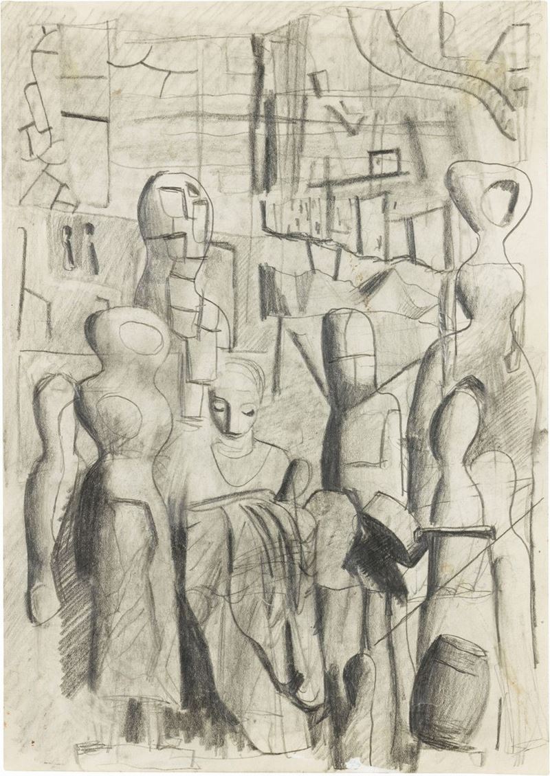 Mario Sironi - Composizione con Figura e Manichini