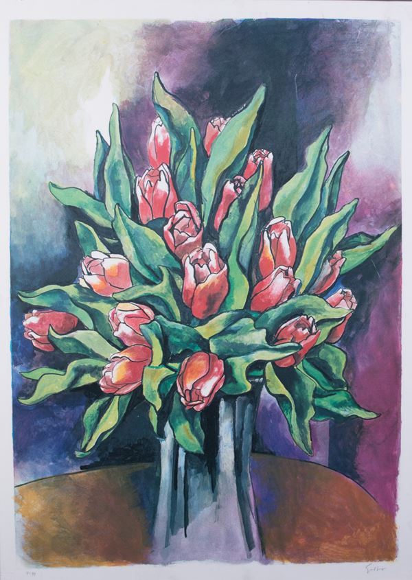 Renato Guttuso - Vaso di fiori