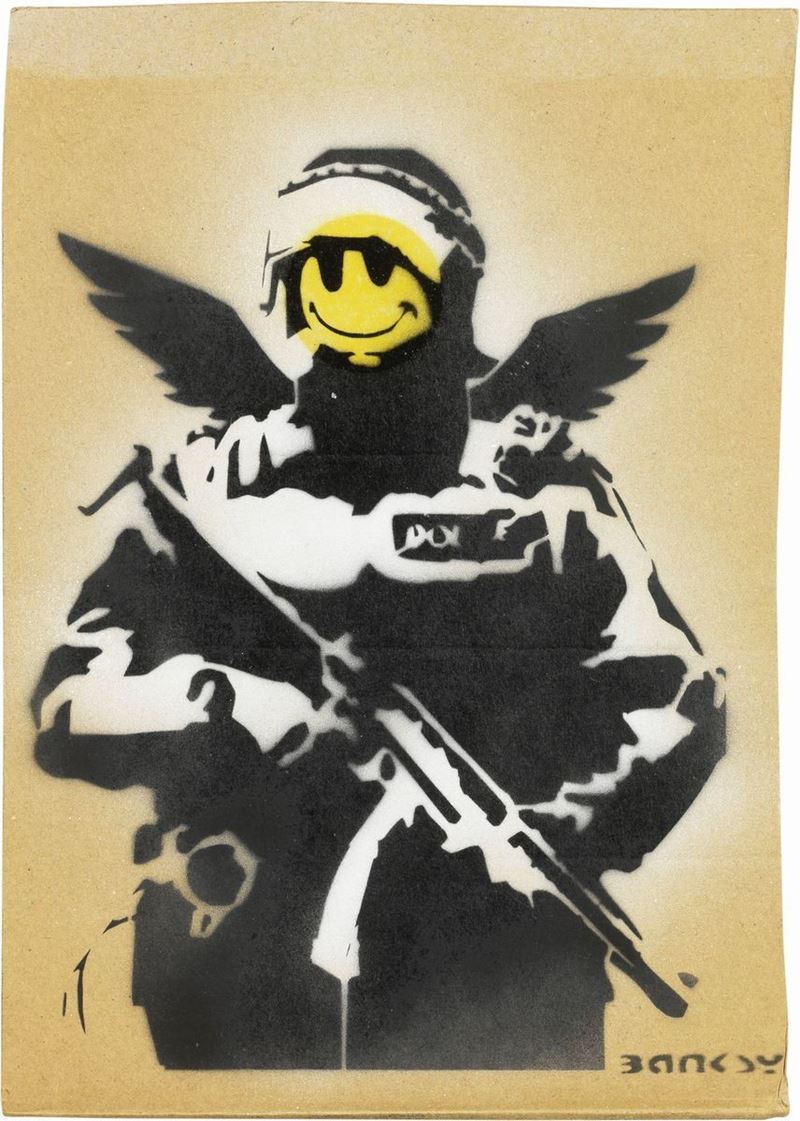 Banksy - Flying Copper