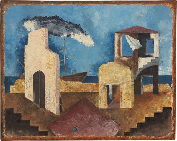 Ren&#233; Paresce : Paesaggio  (1932)  - Olio su tela - Auction Modern Art - II - Casa d'aste Farsettiarte