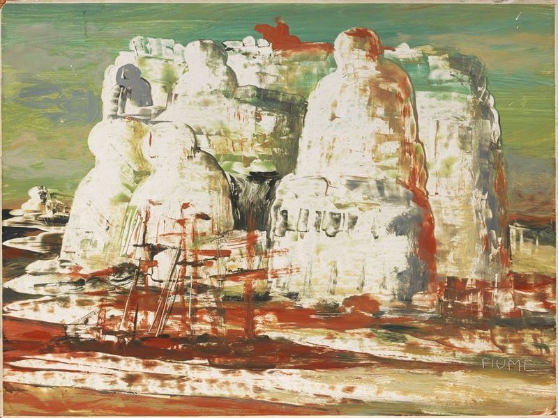 Salvatore Fiume - Isola di Statue con Veliero