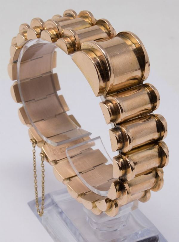 Bracciale in oro rosso  - Auction Jewels and Watches - Casa d'aste Farsettiarte