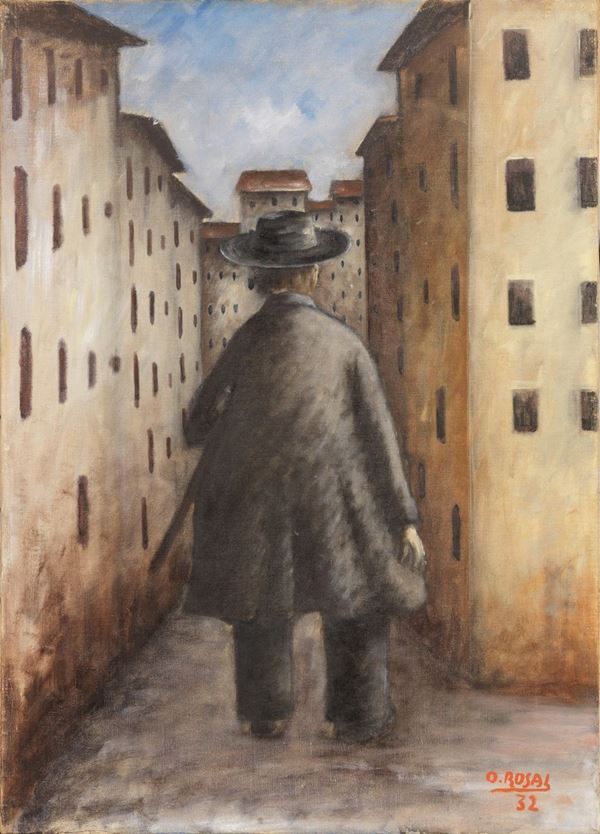 Ottone Rosai : Il Frontespizio  (1932)  - Olio su tela - Asta Arte Moderna - II - Casa d'aste Farsettiarte