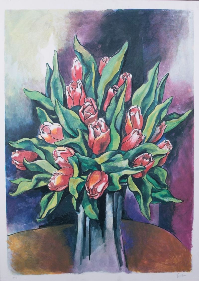 Renato Guttuso - Vaso di Fiori