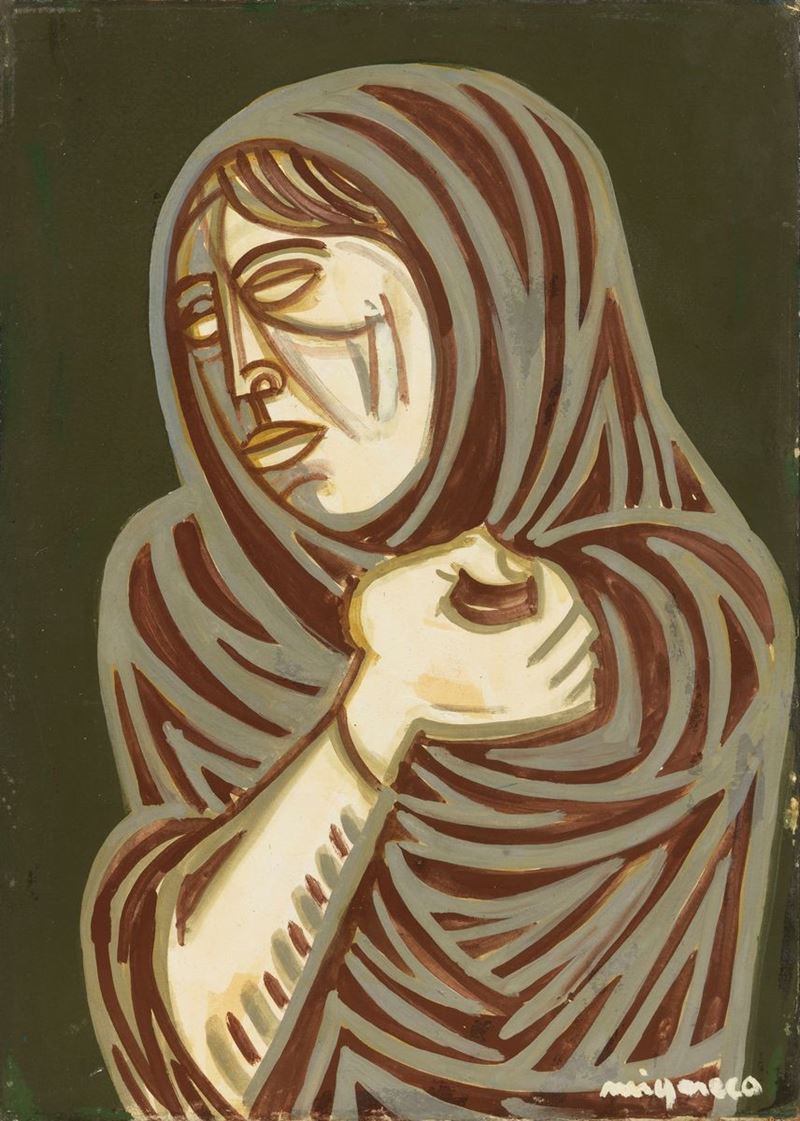 Giuseppe Migneco - Donna con Scialle