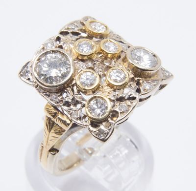 Anello in Oro Giallo e Diamanti