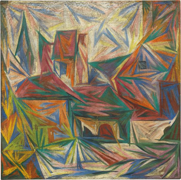 Natalia Gontcharova : Raggismo  (1912)  - Olio su tela - Asta Arte Moderna - II - Casa d'aste Farsettiarte