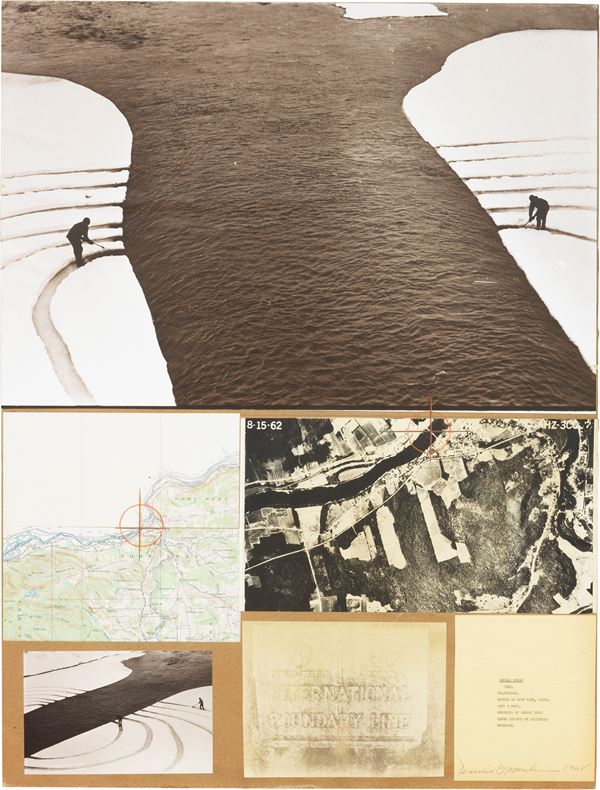 Dennis Oppenheim : Progetto  (1968)  - Foto, collage e tecnica mista su cartone - Asta Arte Moderna e Contemporanea - I - Casa d'aste Farsettiarte