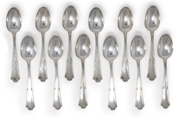 F.lli Calegaro dodici cucchiaini da caffè in argento  - Auction The Art of the Table - Casa d'aste Farsettiarte