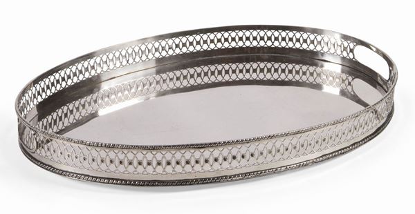 Guantiera ovale in argento