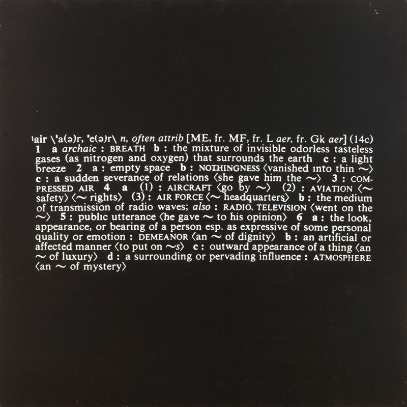 Joseph Kosuth - Titled 'art As Idea As Idea' [air]