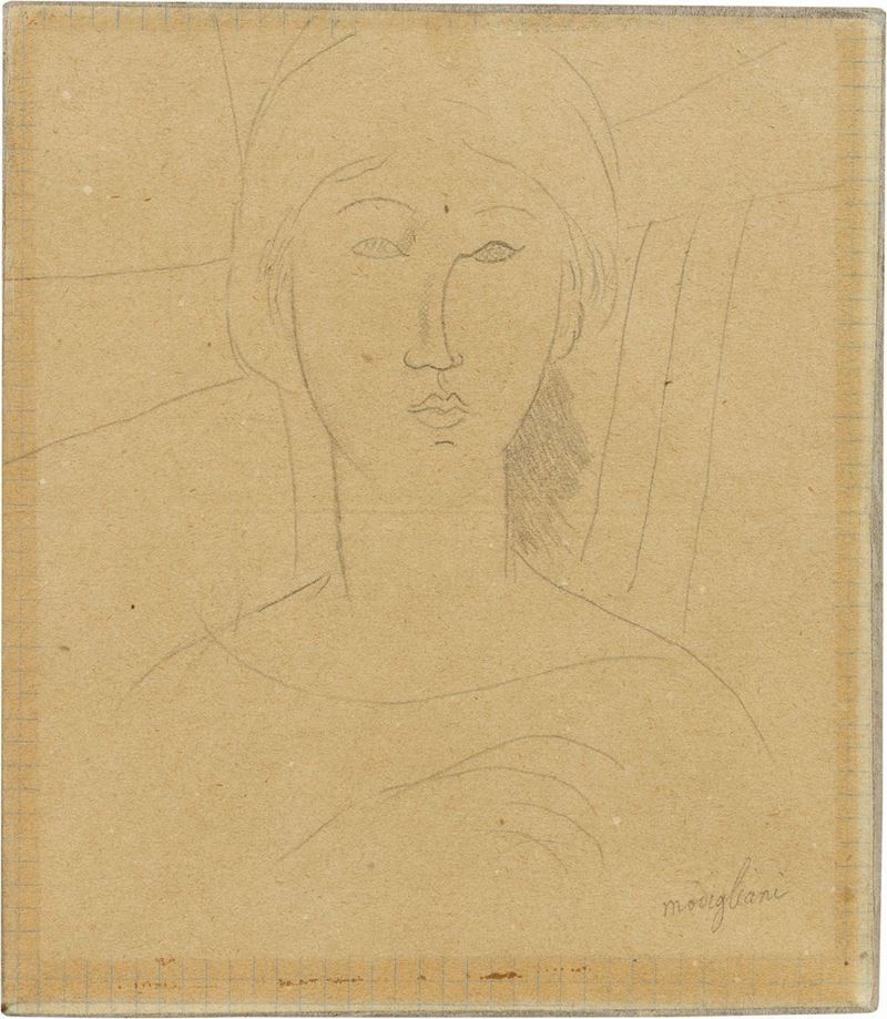 Amedeo Modigliani - Portrait De Jeune Fille Au Chapeau