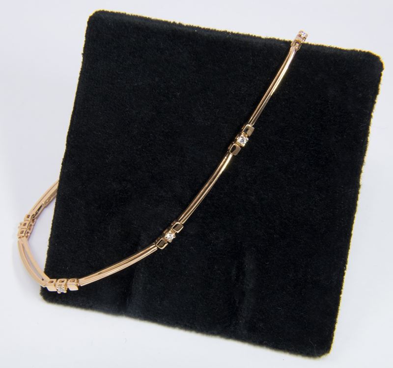 Braccialetto in Oro Rosa e Brillanti