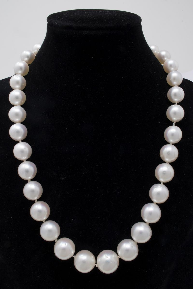 Collana Girocollo di Perle Australiane in Gradazione