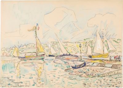 Voiliers Dans un Port Breton
