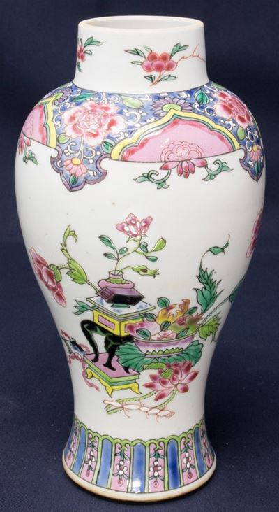 Vaso in Porcellana Policroma