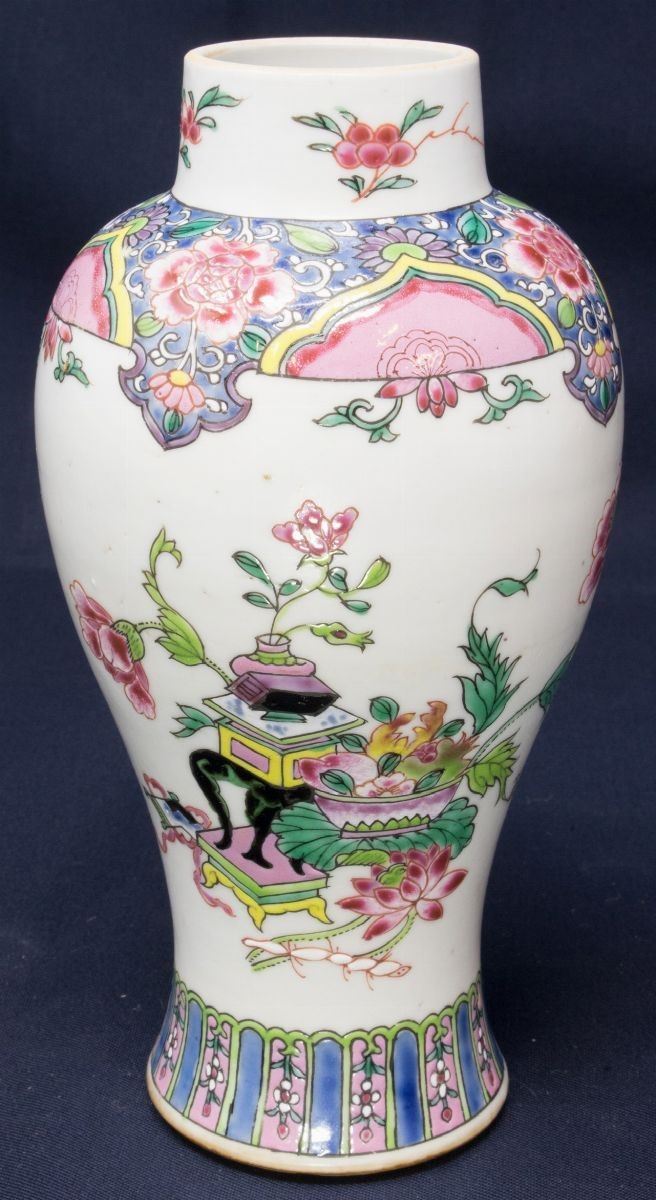 Vaso in Porcellana Policroma