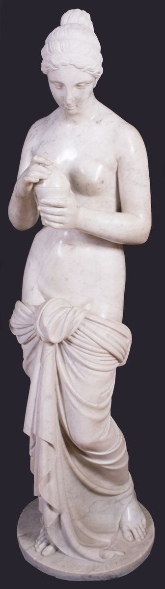 Ignoto del XIX secolo : Ebe  - Scultura in marmo bianco venato - Auction Parade I - Forniture and Old Masters Paintings - I - Casa d'aste Farsettiarte