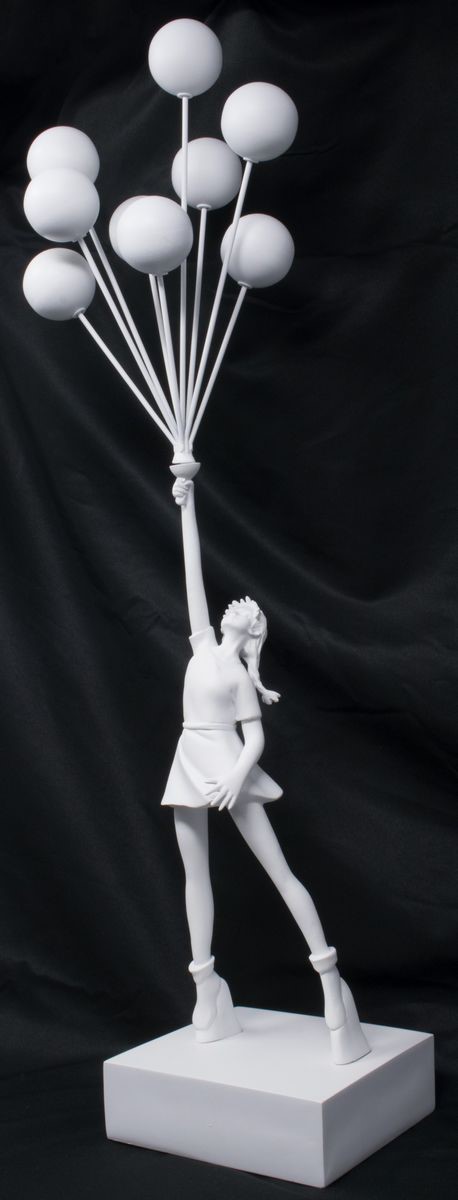 Banksy (after) - Flying Balloons Girl (white)