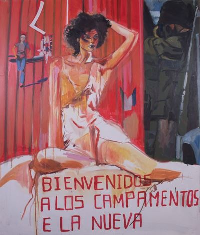 D. Graham, Bienvenidos, olio su tela, 149,5x120 cm, 2002