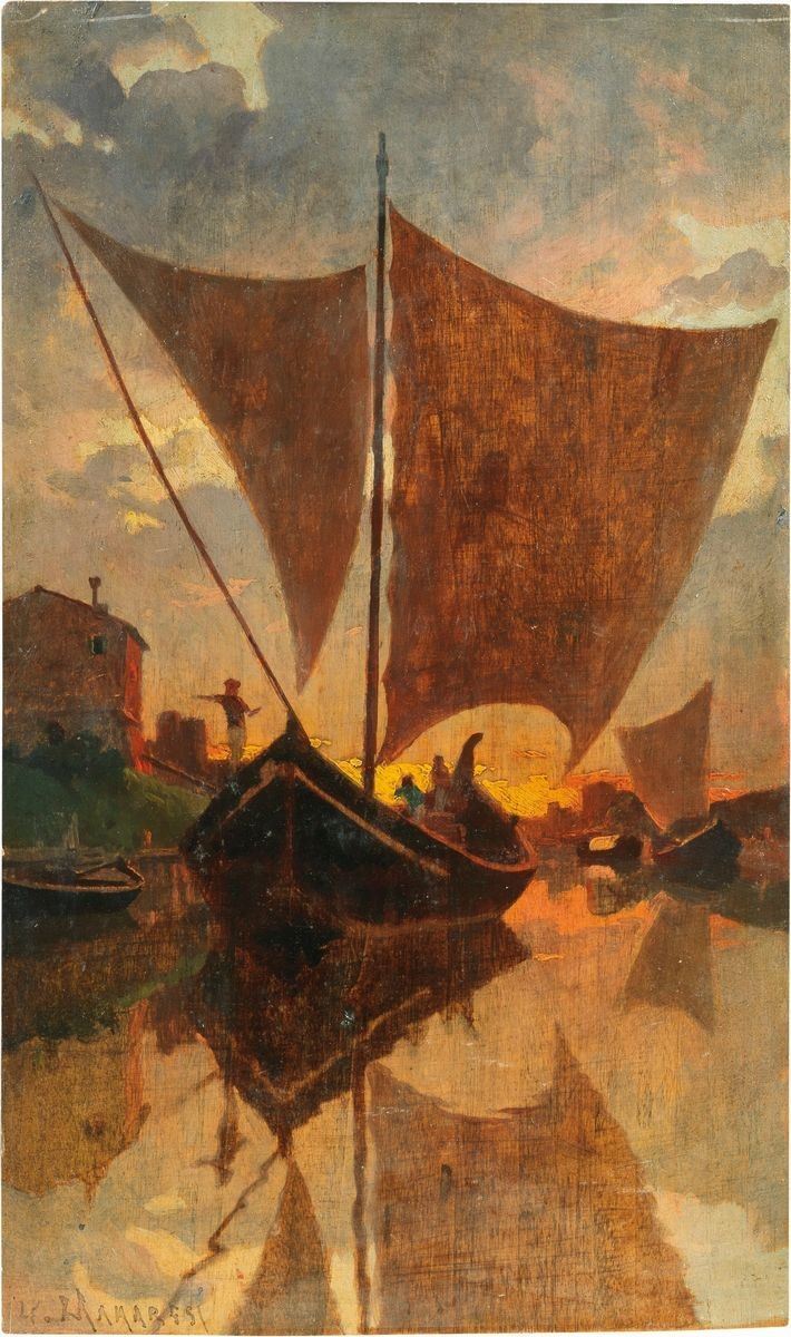 Ugo Manaresi - Tramonto sul Canale